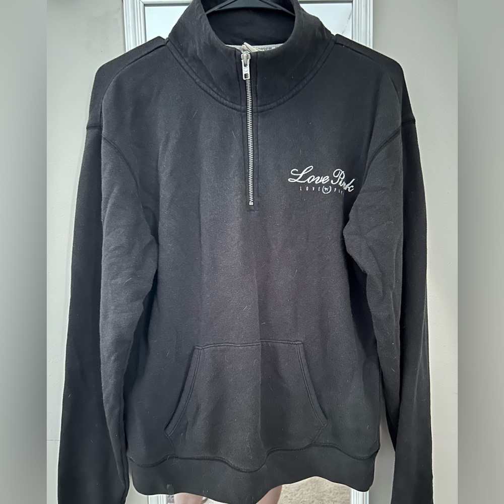 Love Pink Quarter Zip Sweatshirt